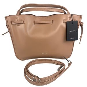 Matt & Nat MENA Vegan Satchel Crossbody Purse - Cafe